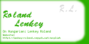 roland lenkey business card